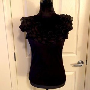 Palazoo❤️Black short sleeve blouse size M